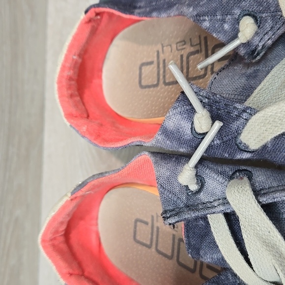 Hey Dude Women Wendy Tie Dye Navy Loafer Slip On Shoes Sz 7 - Picture 5 of 11